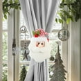 thumbnail image 5 of Christmas Curtain Tie under $5! Yannianjz Christmas Curtain Tie Back,Santa Snowman Fabric Curtain Holder,Holiday Window Decoration,Festive Living Room Decor,Adjustable Curtain Clip for Home Kitchen, 5 of 6