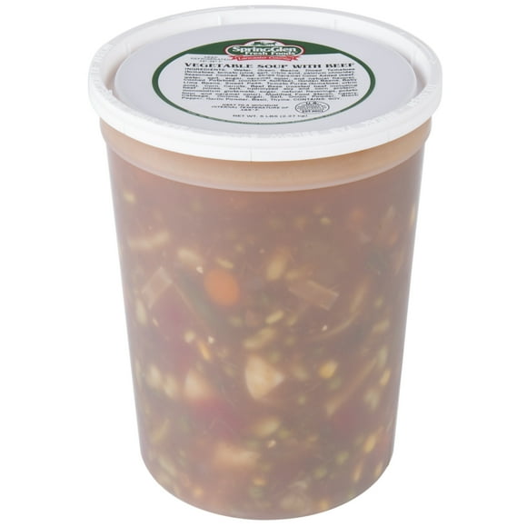 Spring Glen Fresh Foods 5 lb. Vegetable Soup with Beef - 2/Case