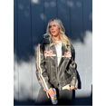 thumbnail image 3 of Chaqueta de cuero Pu con lazo rosa para mujer, ropa de calle Retro, contraste, Hip Hop, Harajuku, abrigos cálidos de manga larga con cremallera para mujer, otoño 2024, 3 of 5