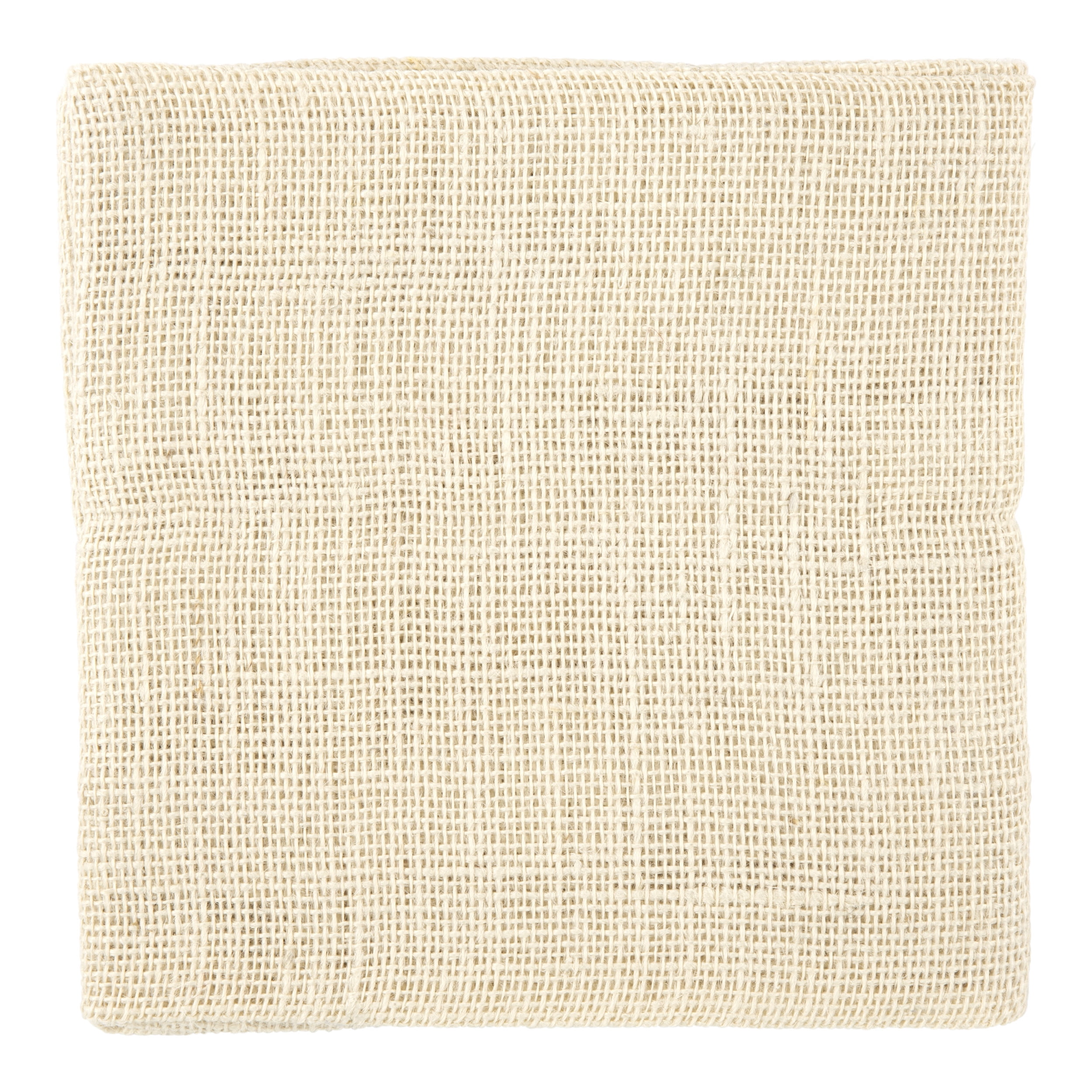 (2 pack) Allen Company Precut Natural Jute Burlap, Finished Edges, 46"W x 1-Yard, White