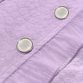 thumbnail image 4 of GUACER Fashion Womens Long Sleeve Tops Peplum Blouses V Neck Button Front Lace Trim Office Casual Outfits, 4 of 9