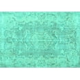 thumbnail image 1 of Ahgly Company Machine Washable Indoor Rectangle Persian Turquoise Blue Traditional Area Rugs, 2' x 3', 1 of 4