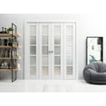 thumbnail image 3 of Sliding Closet Double Bi-fold Doors | Quadro 4002 Nordic White Frosted Glass, 3 of 5