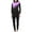 Purple, variant on Women Oversized Swimsuit Conservative Swimsuit Long Sleeve Trousers Swim Cap Three Piece Swimsuit High Elastic Material