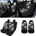 thumbnail image 2 of Uorisanigo Funny Skulls Car Seat Cover Full Set - Steering Wheel Protector,Arm Rest Cover,Seatbelt Pads,Headrest,Shift Knob,Handbrake Covers,Keychain,Car Cup Holder Coaster Universal Fit,Set of 18, 2 of 7
