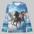 thumbnail image 2 of Tfken Boys Soft Comfy Tops Daily Wear Travel Fashion Tshirts Long Sleeve Casual Print Graphic T-Shirts Summer Tees Children Trendy Clothes Size 3-4 Years, 2 of 4