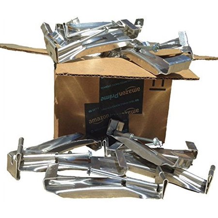(50 Pack) 5 inch Premium Quick Hanger Hidden Rain Gutter Bracket with Pre-Inserted Screw