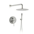 thumbnail image 3 of CoSoTower Brushed Nickel Wall Mounted Shower Trim Kit With 10" Roud Rain Shower Head And Handheld Shower Head Set, 3 of 6