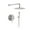 5#Brushed Nickel, variant on DUOSONG 6 Inch Rain Shower Head With Handheld Shower Head Bathroom Rain Shower System Chrome ABS Bath & Faucets Freestanding Tub Faucets
