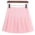 thumbnail image 1 of Girls Women High Waisted Plain Pleated Skirt Skater Tennis School Uniforms A-line Mini Skirt WithPink Skirt Pants2XL, 1 of 5