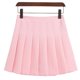 thumbnail image 1 of Girls Women High Waisted Plain Pleated Skirt Skater Tennis School Uniforms A-line Mini Skirt WithPink Skirt PantsXS, 1 of 5