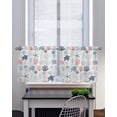 thumbnail image 4 of Summer Ocean Sheer Curtains for Bedroom Living Room Window Tier Curtain 24 Inch Length, Rod Pocket Voile Drapes Kitchen Curtains Small Half Window 2 Panels Sea Turtle Starfish Coral Shell Seahorse, 4 of 5