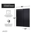 thumbnail image 5 of ANZZI Frameless Sliding Shower Door Leon Series 76 x 60 in. Brushed Nickel with Tinted Glass, 5 of 8
