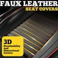 thumbnail image 5 of LINGVIDO Car Seat Covers, Breathable and Waterproof Faux Leather Automotive Seat Covers for Cars SUV Truck Sedan,Universal Driver Seat Cover with Backrest (Front Seat, Beige), 5 of 6