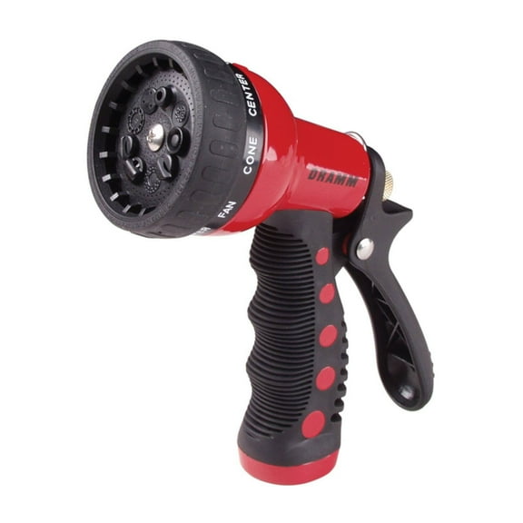 Dramm Heavy-Duty Metal 9-Pattern Nozzle, Red 60-12701
