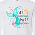 thumbnail image 4 of Inktastic Be a Mermaid Make a Splash Blue Mermaid Tail Long Sleeve T-Shirt, 4 of 5