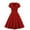 Red, variant on XFLWAM Women's 1940s Vintage A Line Swing Dress Keyhole Tie Short Sleeve Dress Crew Neck Solid Color Work Dress Cocktail Party Dresses Red XL
