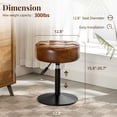 thumbnail image 5 of Dycanpo Adjustable Vanity Stool, 360°Swivel Vanity Chair Stool for Makeup Room,Yellowish Brown, 5 of 9