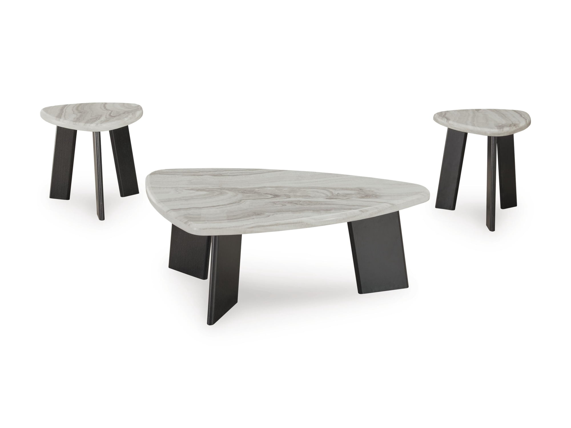 Signature Design by Ashley Lilyberg 3-Piece Occasional Table Set in Gray/Black