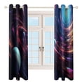 thumbnail image 3 of Blackout Curtains for Bedroom Galaxy Star Outer Space Full Room Darkening Grommet Curtains for Living Room,Thermal Insulated Ombre Drapes, 3 of 7
