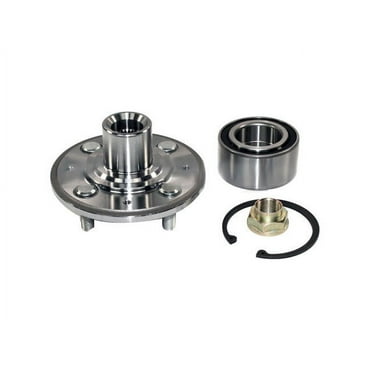 Front Wheel Hub and Bearing Repair Kit - with Retaining Ring and Axle Nut - Compatible with 1992 - 2000 Honda Civic 1993 1994 1995 1996 1997 1998 1999