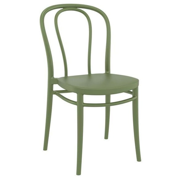 Siesta Exclusive ISP252-OLG Victor Resin Outdoor Chair, Olive Green