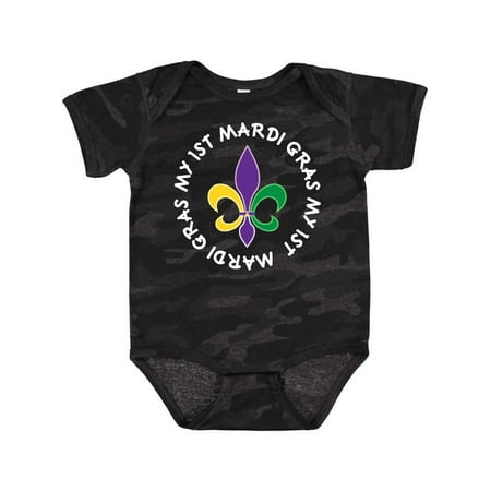 

Inktastic My 1st Mardi Gras Fleur De Lis Party Gift Baby Boy or Baby Girl Bodysuit