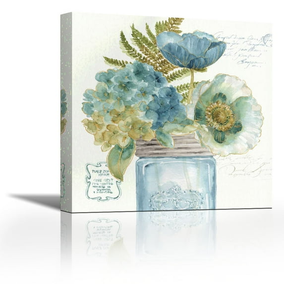 My Greenhouse Bouquet III - Contemporary Fine Art Giclee on Canvas Gallery Wrap - wall décor - Art painting - 36 x 36 Inch - Ready to Hang