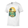 thumbnail image 2 of Graphic Tees Beach Summer Gildan Men's Short Sleeve T-Shirt 180g, 2 of 8