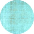 thumbnail image 1 of Ahgly Company Indoor Round Persian Light Blue Traditional Area Rugs, 7' Round, 1 of 4