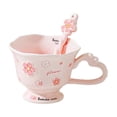 thumbnail image 2 of Ceramic Coffee Mug with Spoon | Floral Design Tea Cup with Heart Handle | Gift Box Included for Birthdays, Mother's Day, Holidays | Home, Office, Kitchen Drinkware Set, 2 of 6