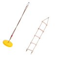 thumbnail image 1 of Milaget 5.7 Ft. Climbing Rope Ladder And Yellow Disc Swing Seat Combination For Children, 1 of 9