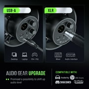 FIFINE K688 USB XLR Studio Microphone for PC Computer Recording, Podcast Dynamic Microphone with Headphone Jack, Mute Button, Gain Control, XLR Cable