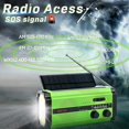 thumbnail image 2 of (green)SOS Power Bank For Car Home Multifunction Radio XSY-320 5000mAh AM/FM/WB Solar USB Rechargeable Portable Emergency Flashlight, 2 of 5