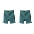 thumbnail image 2 of Minnieouse Pantalones de seguridad de seda de cintura alta Pantalones cortos transpirables debajo de la Medias de verano Bragas push up Verde L(100-120 kg) 2piezas, 2 of 6