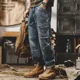 thumbnail image 3 of Pantalones vaqueros masculinos de talla grande, pantalones vaqueros estéticos para hombres, estilo coreano, recto, gráfico, grunge, Y2k, elegante, sexy, gótico, 3 of 5