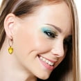 thumbnail image 3 of Galaxy Gold 14K Solid Gold Natural Citrine Hoop Earrings for Women - Rose Gold Fine Jewelry, 3 of 3