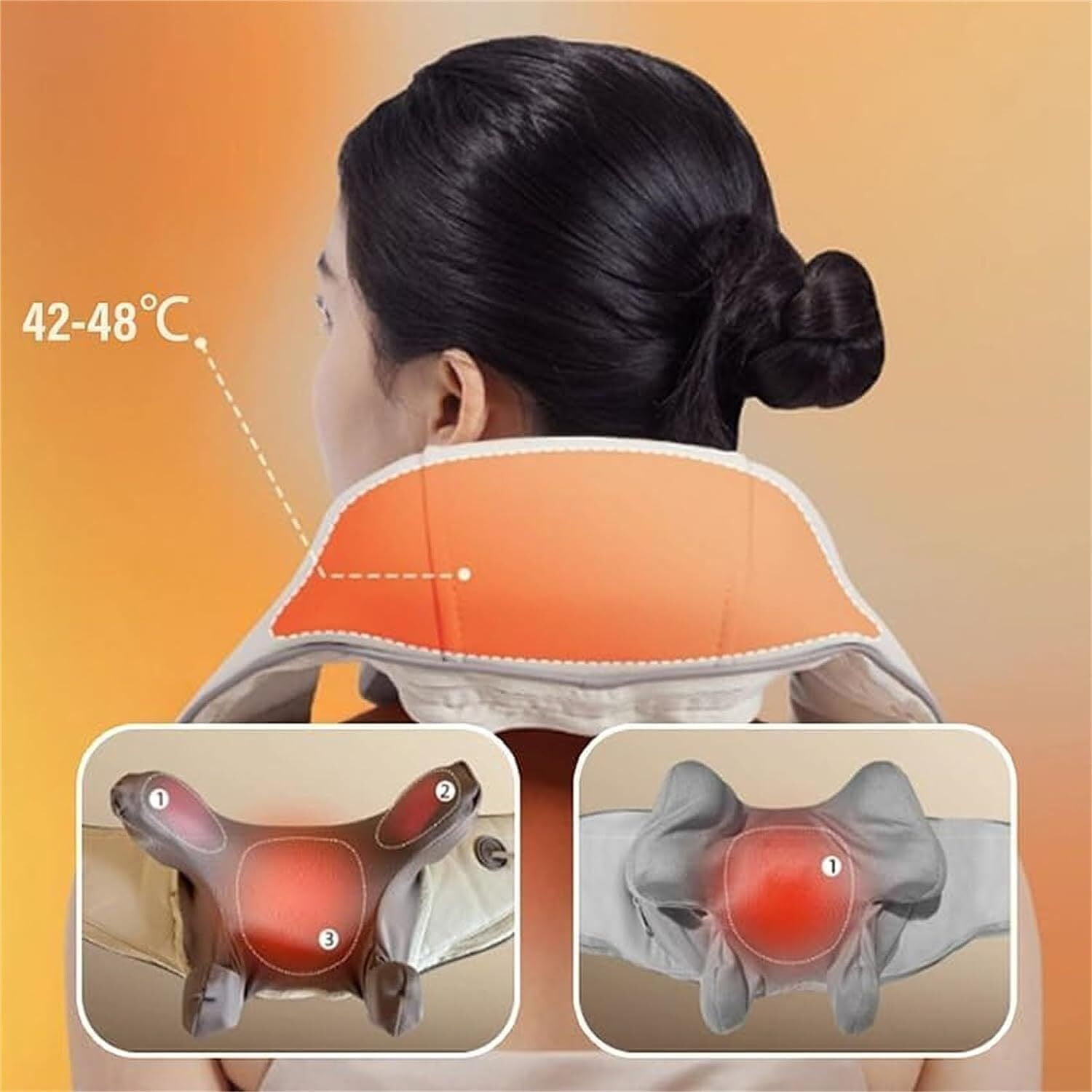 Massagers for Neck and Shoulder with Heat Goletsure Pain Relief-Deep  5DKneading