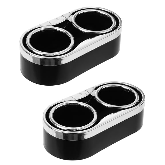 CIMAXIC 2-Pack Black Plastic Car Drink Holders, Stable and Cup Holders for Family Vehicles and Travel