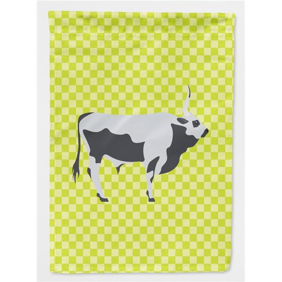 Carolines Treasures BB7650GF Hungarian Grey Steppe Cow Green Flag Garden Size