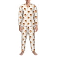 thumbnail image 3 of Naloa Funny Corgi Men’s Pajamas Set - Long Sleeve Button Down Sleep Shirt and Pajama Bottoms Sleepwear Set-X-Large, 3 of 7