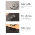 thumbnail image 4 of Amdohai A4 business Leather Portfolio with Calculator Binder Card Slot Manager Office Document Pad Briefcase, 4 of 8