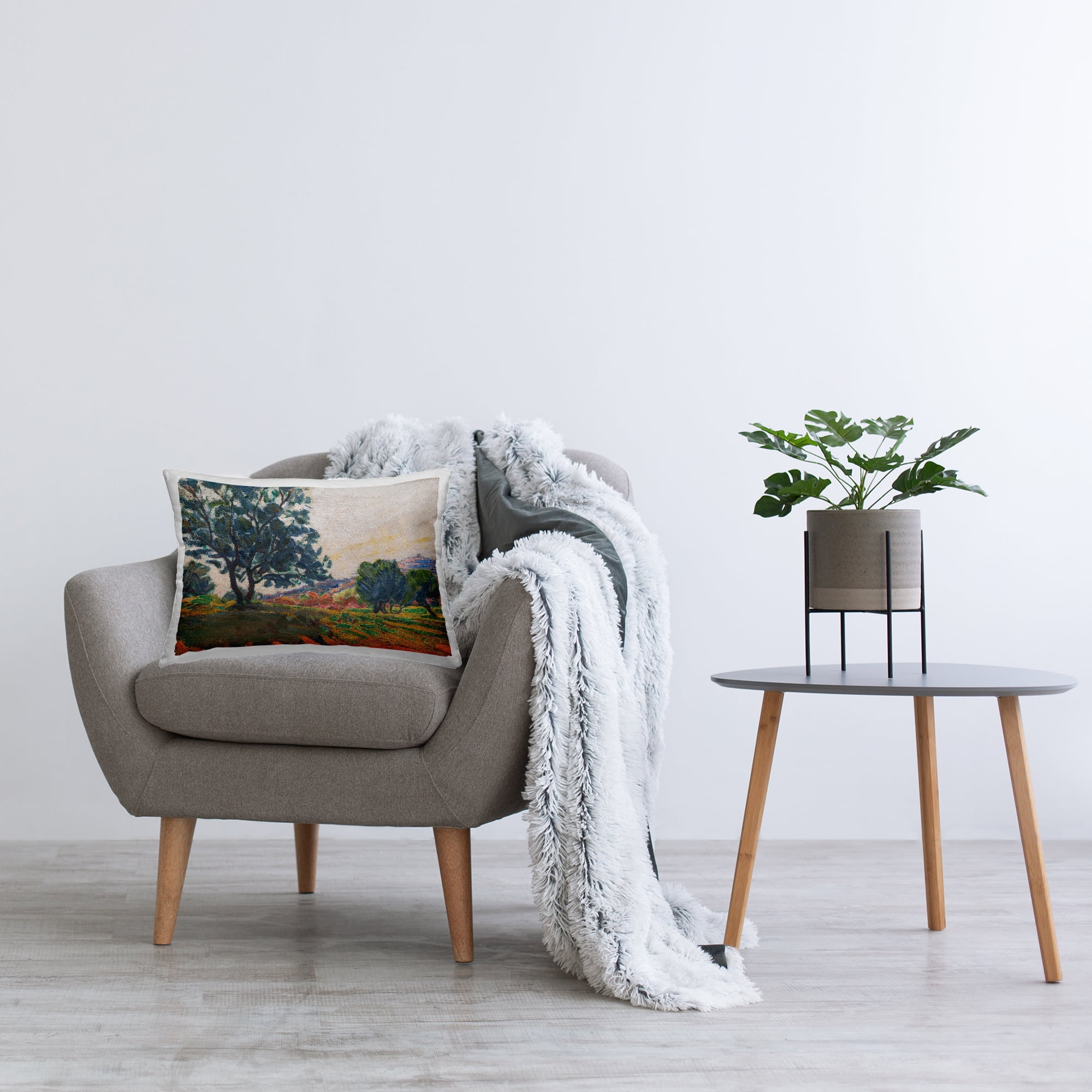 Stupell Industries Tree in Shadow Decorative Printed Throw Pillow Design by Niels Larsen Stevns .