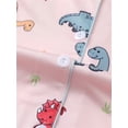 thumbnail image 6 of WIBACKER S-2XL Womens Pajamas Set Short Sleeve Button Down 2 Piece Dinosaur Loungewear Sets Tops and Shorts Sleepwear, 6 of 11