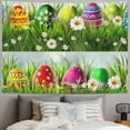 thumbnail image 2 of Sheronv Easter Eggs Grass Flowers Tapestry Wall Hanging Unique Style Graphic Tapestries Home Wall Decor Art for Living Room Bedroom Apartment Farmhouse Dorm 50x40inch, 2 of 6