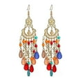 thumbnail image 6 of Eosunjian 1 Pair Drop Earrings High-end Hollow Out Beads Bohemia Style Tassel Women Hook Earrings Dating Jewelry Light Blue, 6 of 13