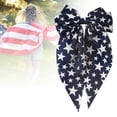 thumbnail image 4 of Fabric Bow Style Decorative Hair Barrettes, Patriotic Star and Stripe Print Hair Clips, Secure Hold Hair Accessories for Holiday and Casual Wear, 11.8 * 6.3 * 0.4 Inch, 4 of 4