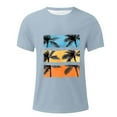 thumbnail image 4 of Generic Mens Hawaiian Printed T-Shirts Short Sleeve Summer Casual Shirt Palm Tree Graphic Loose Summer Beach Pullover Tees, 4 of 4