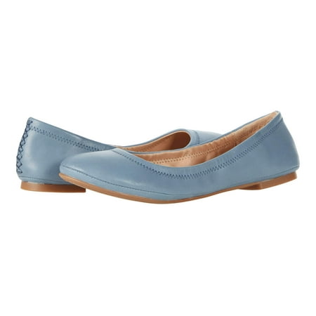 Lucky Brand Emmie Leather Ballet Flats Shoes BLUESTONE (6, BLUESTONE)