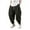 Black, variant on Dagugfen Cotton Linen Pants for Men Plus Size Drawstring Baggy Lightweight Cropped Lounge Pants Summer